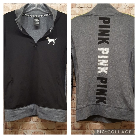 PINK Victoria's Secret Jackets & Blazers - PINK Victoria’s Secret Jacket ULTIMATE 1/4 Zip Thumb Holes Size Small
